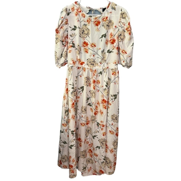 ✨3/$20✨ SHEIN Summer Allover Floral Print Cut Out Puff Sleeve Dress. Size XL 12 - Picture 1 of 12
